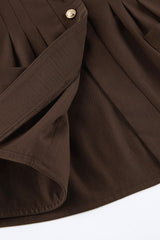 Slim Fit Pleated Blouse