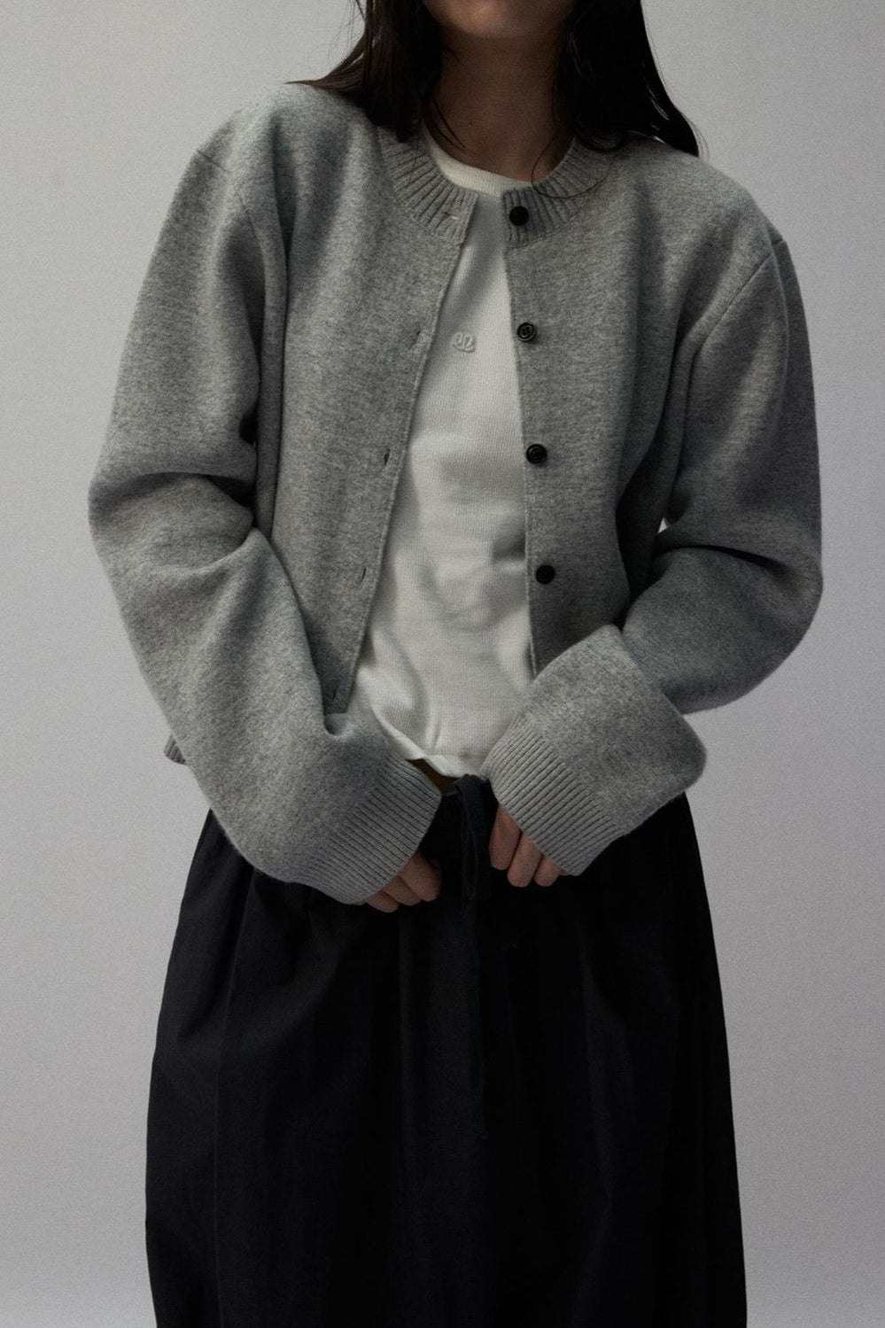 Soft Yet Structured Cardigan M / Grey