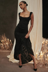 Stretch Mesh Jacquard Mermaid Formal Dress