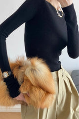 Fine Gauge Wool Ripple Stitch Knit Top