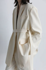Belted Shoulder Detail Blazer