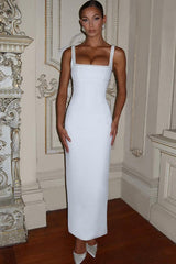 Elegant Pearl Strap Party Dress