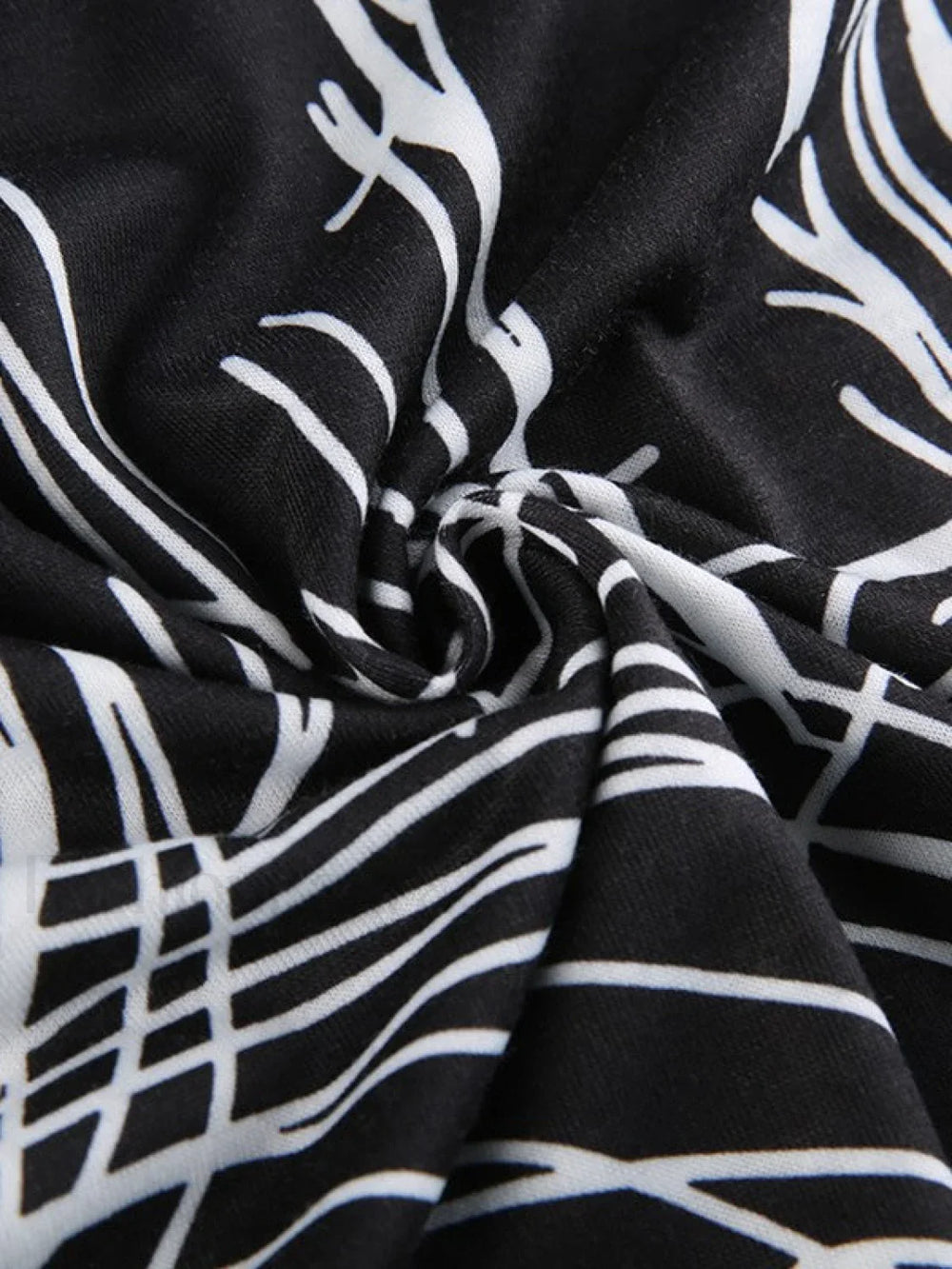 Abstract Line Print Tee Mini Dress Mini Dresses