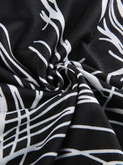 Abstract Line Print Tee Mini Dress Mini Dresses