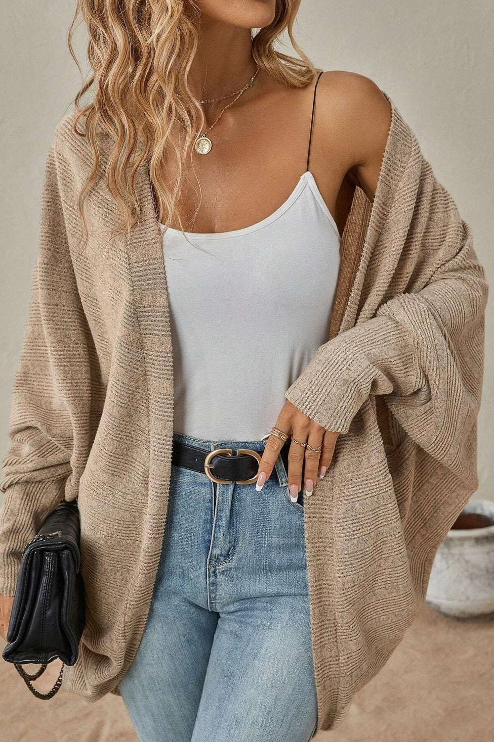 Solid Color Mid Length Cardigan