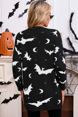 Halloween Bat Jacquard Knit Sweater
