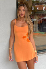 Printed Backless Slim Waist Bodycon Sweater Dress