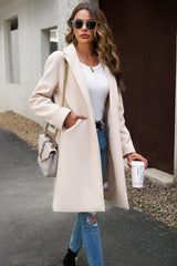 Wool Blend Solid Longline Coat White / S coats