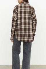 Vintage Plaid Relaxed Fit Blouse