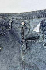 Detachable High Waist Wide Leg Jeans