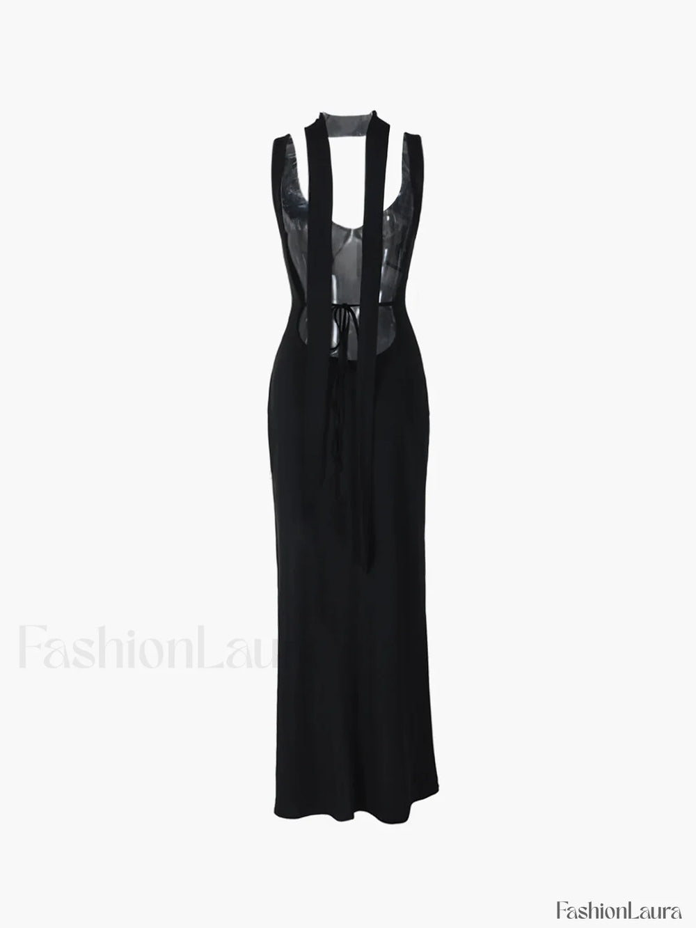 Asymmetrical Hem Backless Trendy Split Maxi Dress Dresses