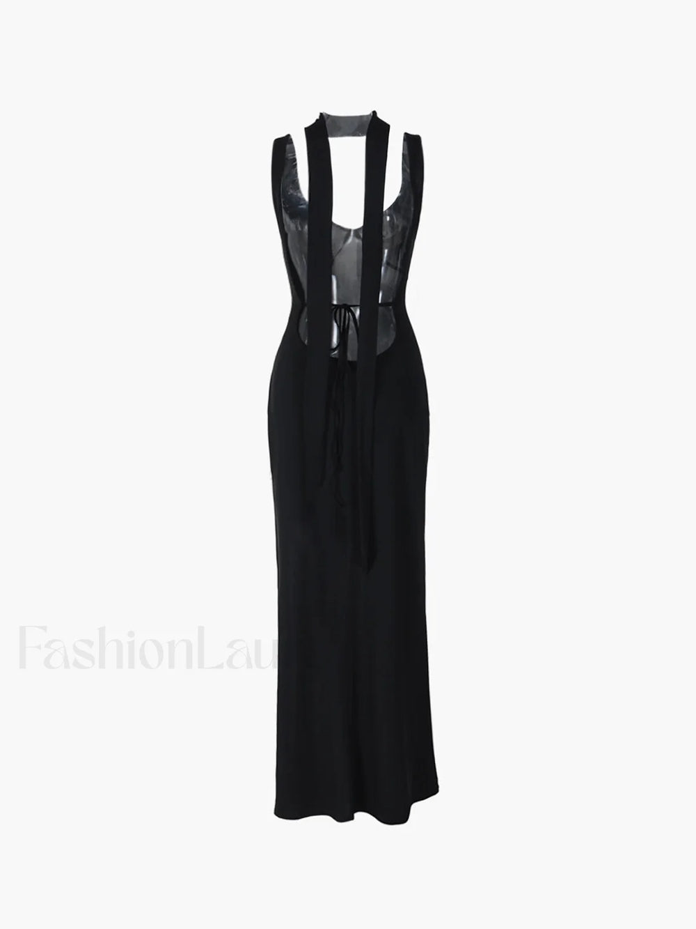 Asymmetrical Hem Backless Trendy Split Maxi Dress Dresses