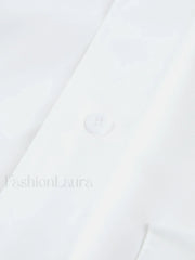 Asymmetrical Pocket Button Trendy Collar Crop Shirt Shirts