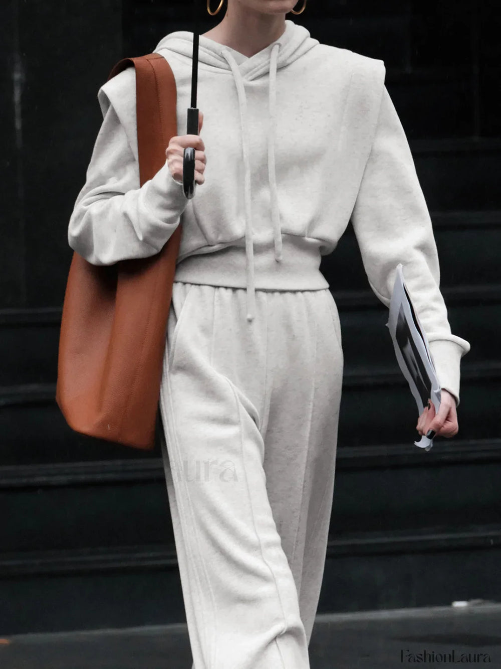 Athleisure Charming Drawstring Hoodie Sweatshirts & Hoodies L