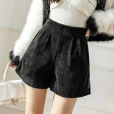 Autumn Winter A line Wool Blend Casual Shorts