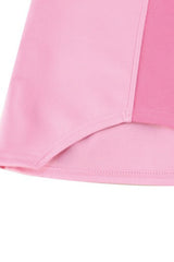 Colorblock Cami Waist-Cinching Mini Party Dress