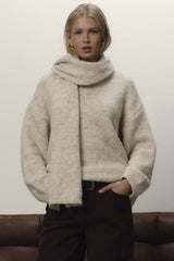 Soft Wool Loose V-Neck Solid Sweater