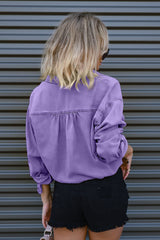 Denim Two Pocket Relaxed Blouse