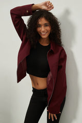 Zip Up Collared Casual Jacket