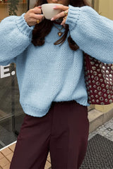 Solid Color Long Sleeve Sweater