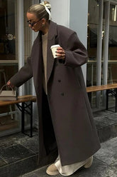 Single Breasted Long Lapel Overcoat