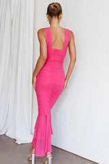 Panel Ruched Mermaid Cocktail Dress