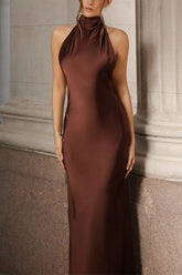 Sexy Satin Backless Sleeveless Party Dress