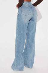 High Waist Straight Leg Jeans