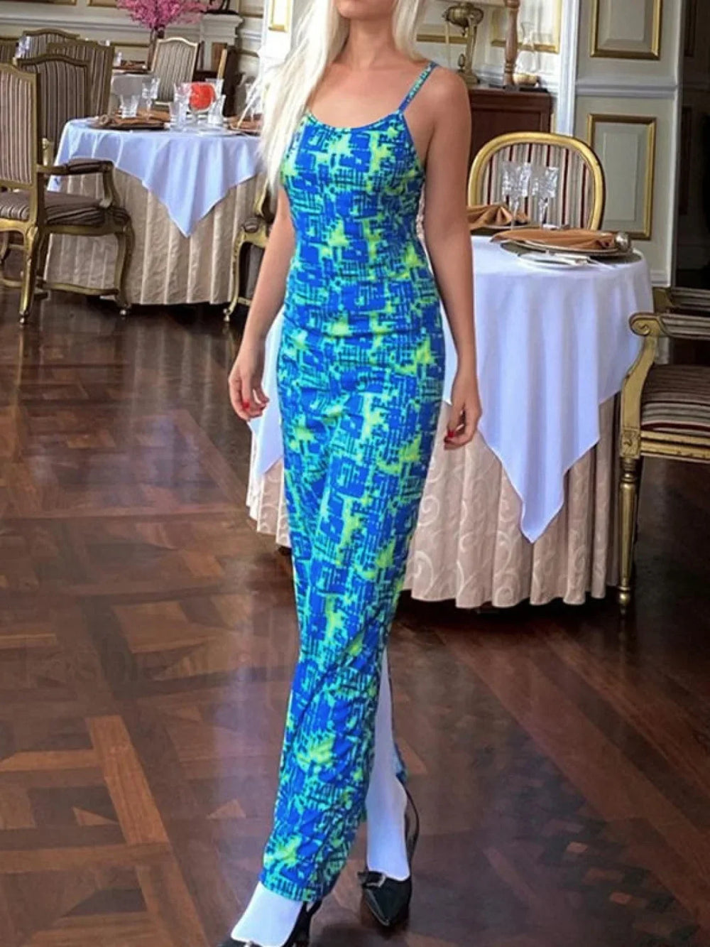 Back Slit Bodycon Maxi Dress Maxi Dresses