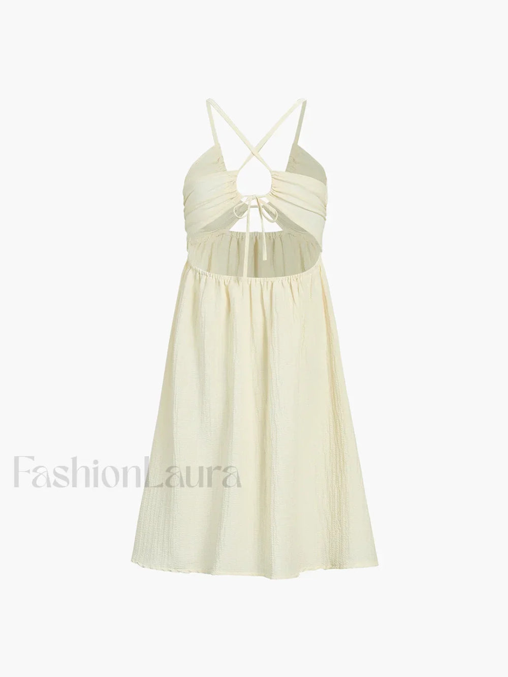 Backless Criss Cross Trendy Split Midi Dress Dresses