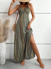 Backless Green Maxi Boho Dress