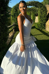 Backless Neck Strap Hip Skirt Suit Maxi Dress