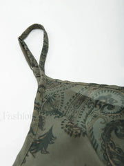 Backless Printed Slip Mini Dress Mini Dresses