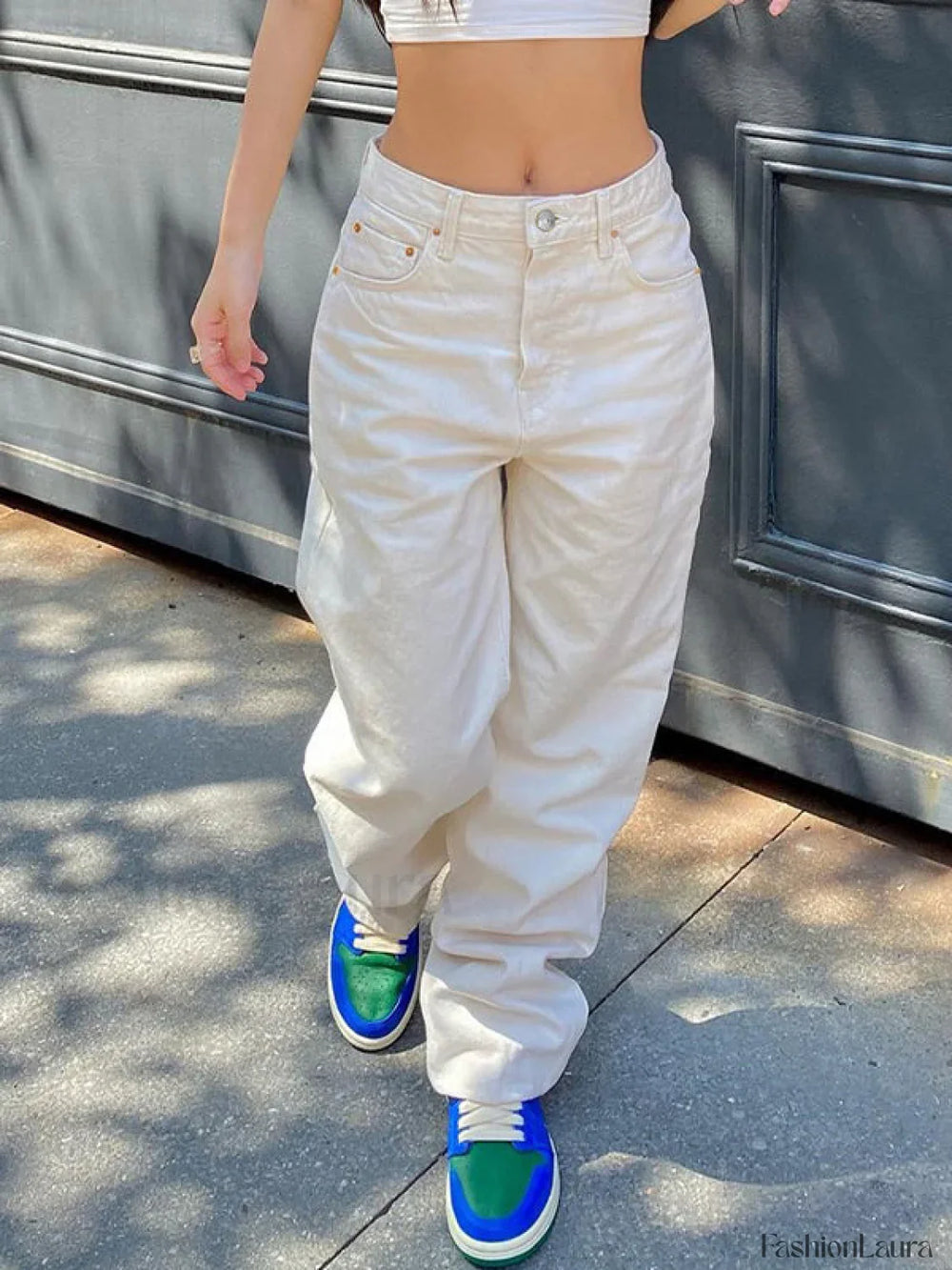 Basic Wash Straight Leg Boyfriend Jeans Boyfriend Jeans