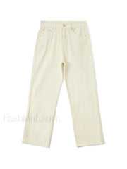 Basic Wash Straight Leg Boyfriend Jeans Boyfriend Jeans