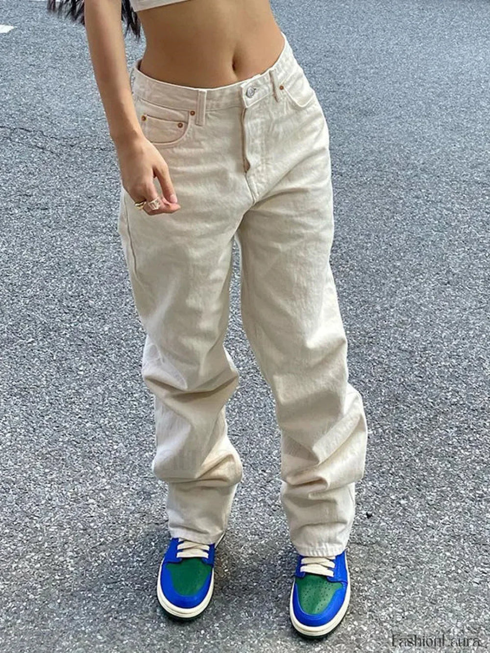 Basic Wash Straight Leg Boyfriend Jeans Boyfriend Jeans