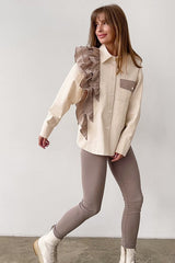 Asymmetric Color Block Blouse