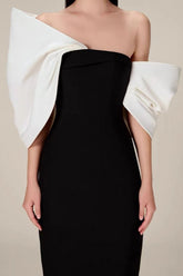 Oversized Bow High Waist Formal Dress S / Black