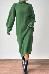 Turtleneck Pullover Sweater Dress