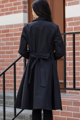 Slim Fit Belted Pocket Midi Overcoat