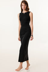 Slim Fitted Knit Tank Sweater Dress