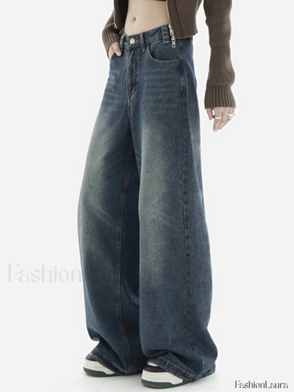 Blue Wash Baggy Boyfriend Jeans Boyfriend Jeans