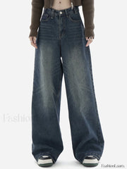 Blue Wash Baggy Boyfriend Jeans Blue / S Boyfriend Jeans