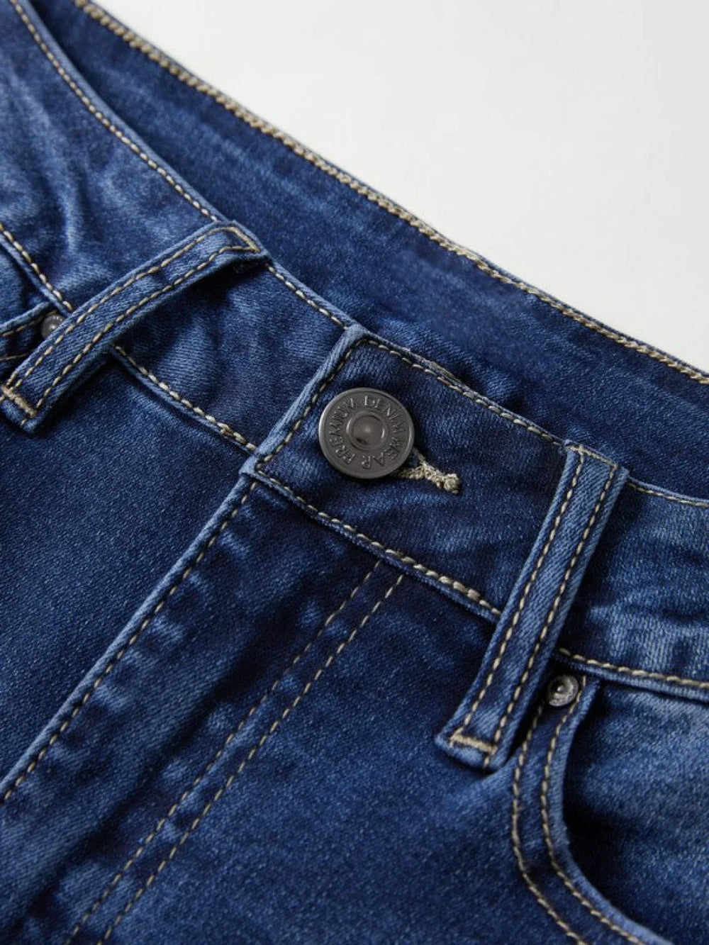 Blue Wash Distressed Stretch Flare Jeans Flare Jeans