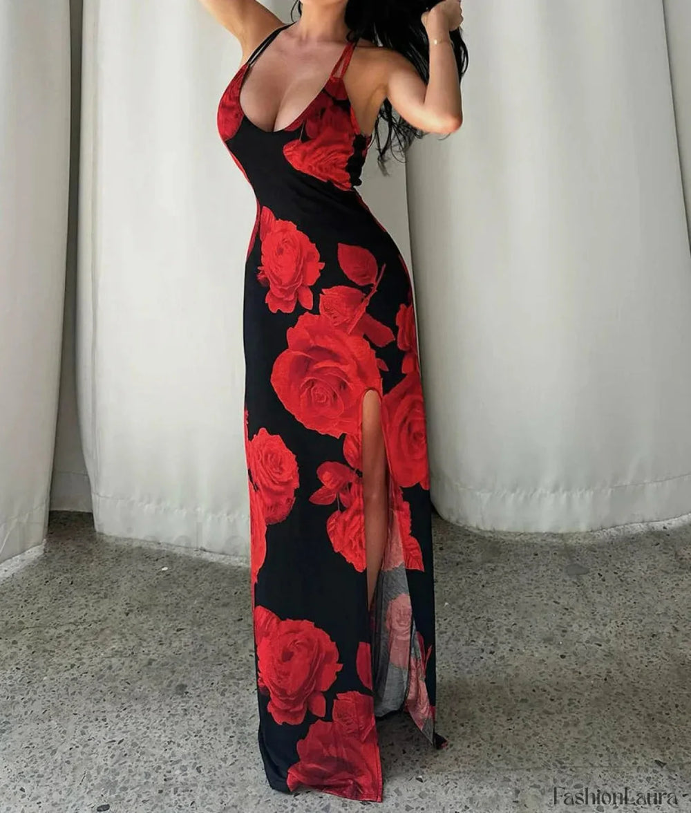 Body Shaping Sleeveless Floral Dress