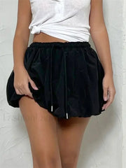 Bubble Drawstring Summer Skirt