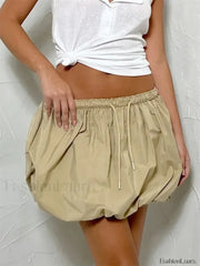 Bubble Drawstring Summer Skirt