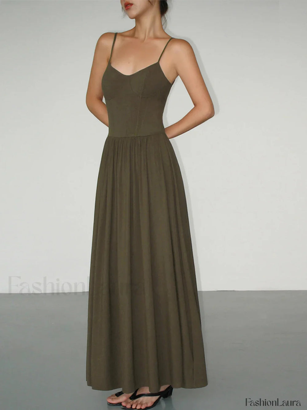 Bustier Corset Open Trendy Back Long Tank Dress Knit Dresses