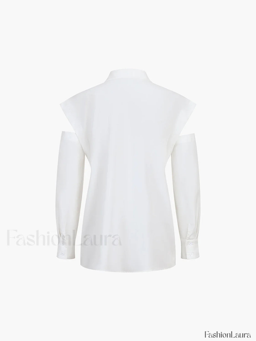 Button Down Cutout Trendy Long Sleeve Shirt Shirts