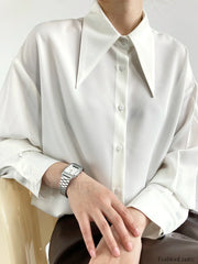 Button Down Long Trendy Sleeve Collar Shirt Shirts
